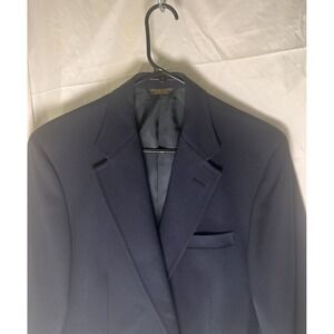 Vtg John Weitz Palm Beach Mens Navy Blazer Sport Coat Gold Buttons 42R USA